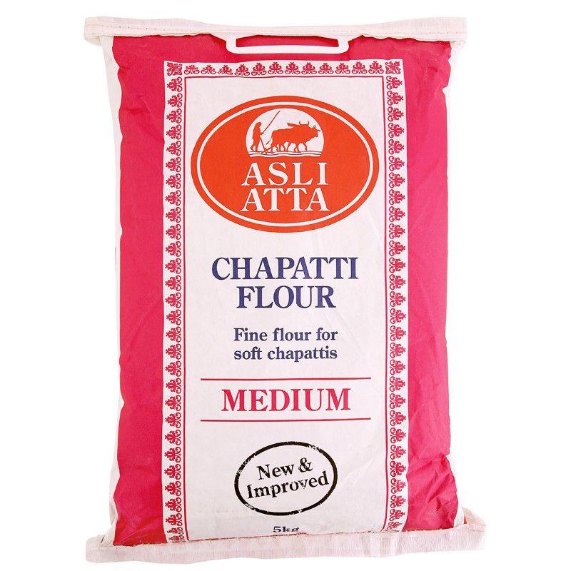 Asli Atta Medium Chapatti Flour 5kg-Flour-Mullaco Online