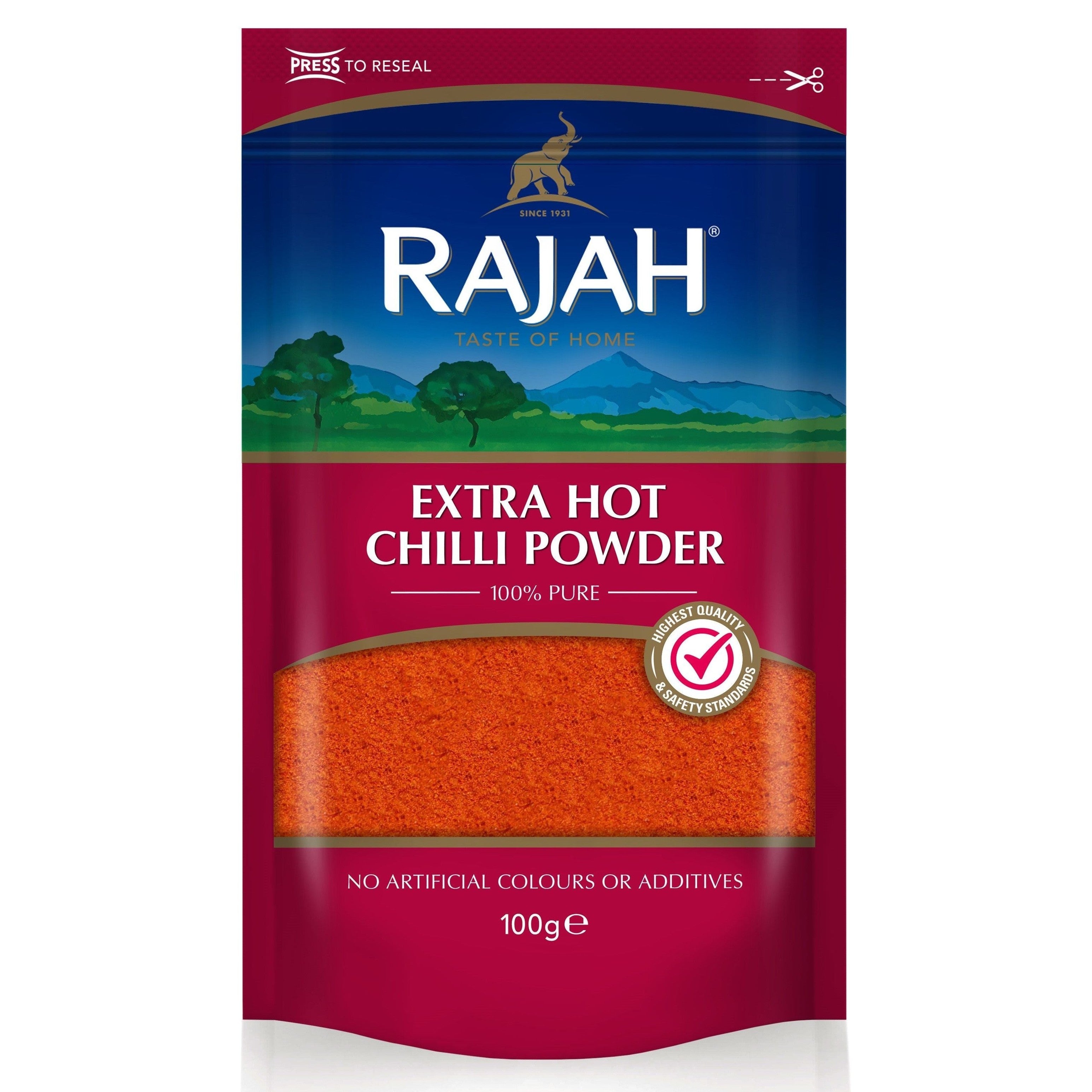 Extra Chilli Powder Rajah Extra Hot Chilli Powder 100g or 400g, Mullaco Online