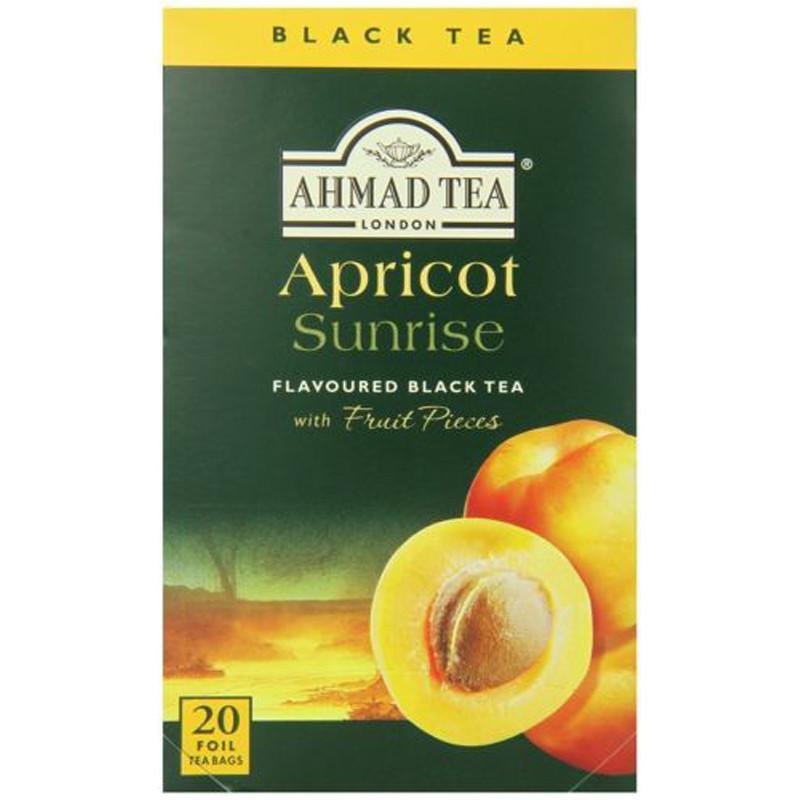 Ahmad Tea Apricot Sunrise Flavoured Tea, 20 Bags-Tea-Mullaco Online