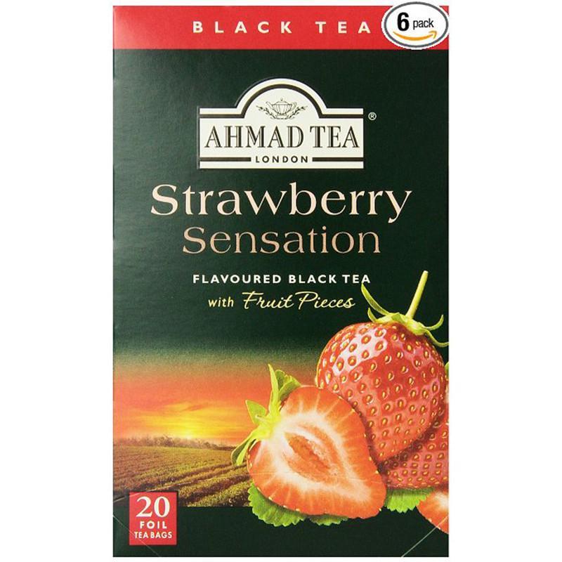 Ahmed Strawberry Tea 20 Bags-Tea-Mullaco Online