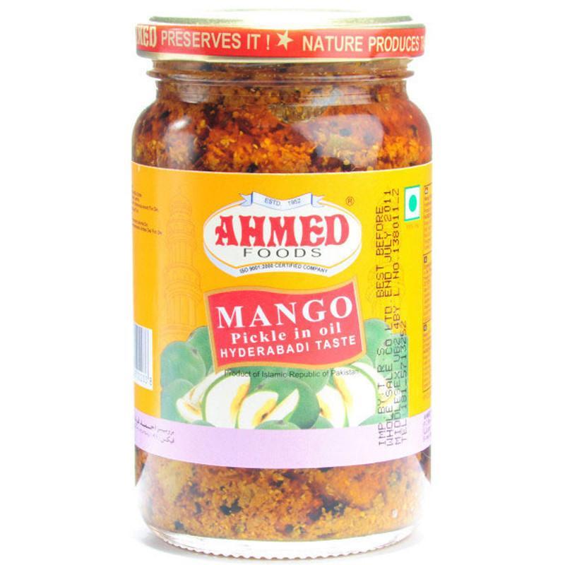 Ahmed Mango Pickle Hyderbadi 330g-Pickles-Mullaco Online