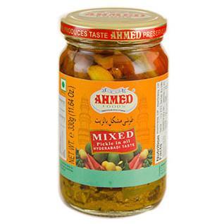 Ahmed Mixed Pickle in Oil Hyderbadi Style 330g-Pickles-Mullaco Online