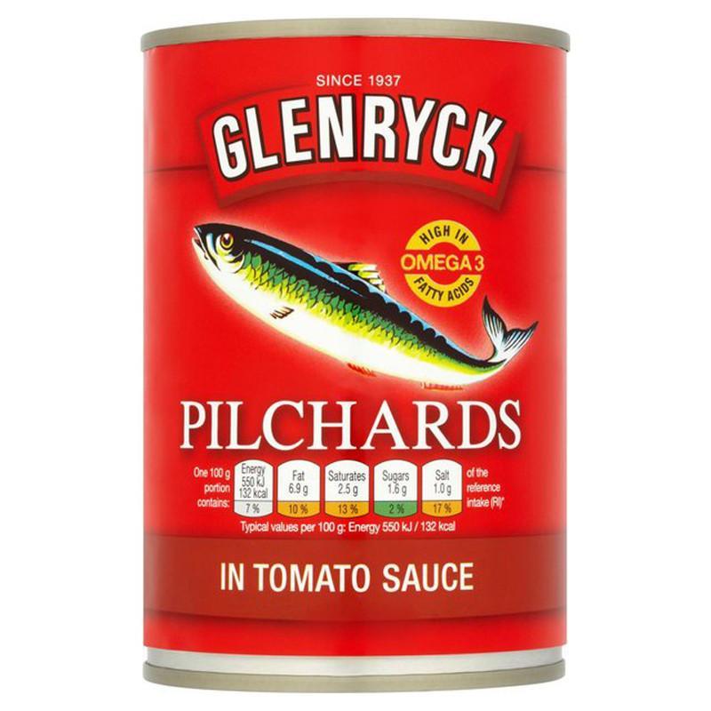 Glenryck Pichards In Tamato Sauce 400g-Tins-Mullaco Online