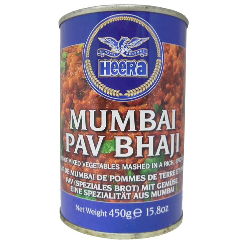 Heera Mumbai Pav Bhaji 450g-Tins-Mullaco Online