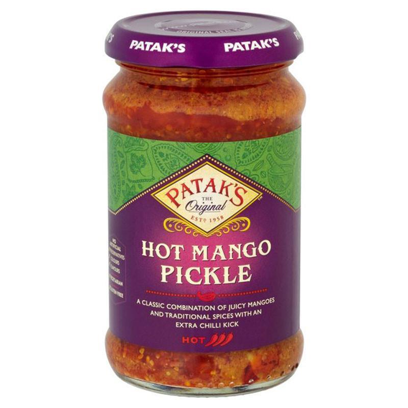 Pataks Mango Hot Pickles 283g-Pickles-Mullaco Online