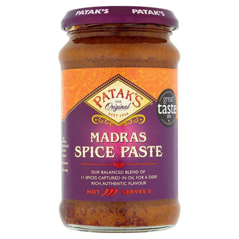 Pataks Madras Spice Paste Jar 283g-Marinade&Sauces-Mullaco Online