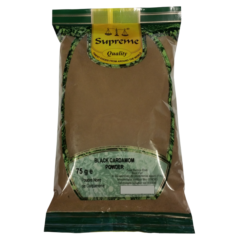 Supreme Black Cardamom Powder 75g-Ground Spices-Mullaco Online